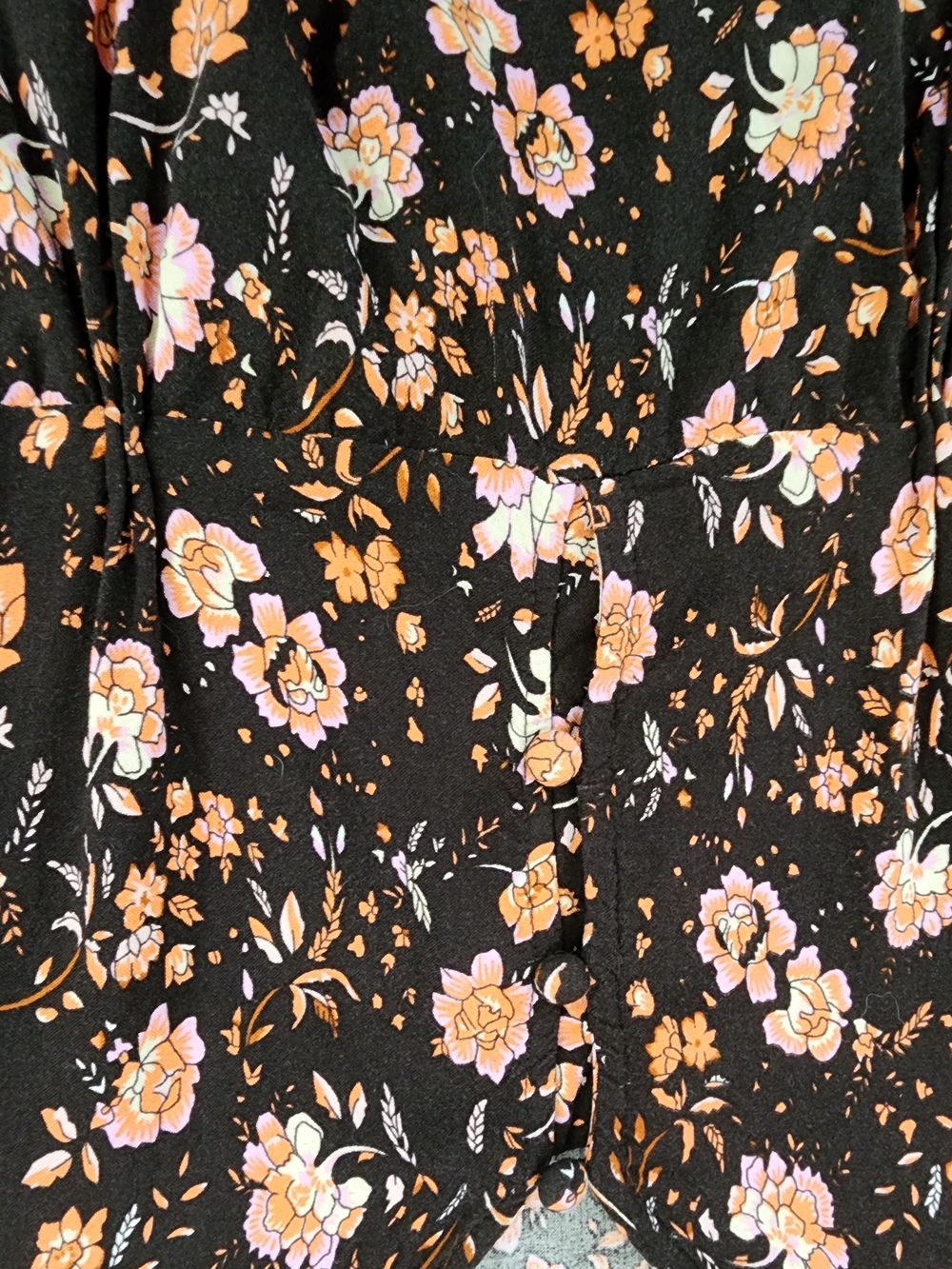 NATURAL LIFE Boho Maxi Dress Tiered Floral Print and Cream Border Size Large - Picture 4 of 6